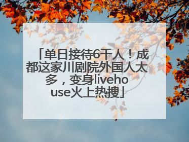 单日接待6千人！成都这家川剧院外国人太多，变身livehouse火上热搜