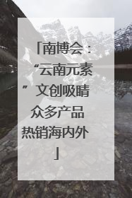南博会：“云南元素”文创吸睛 众多产品热销海内外