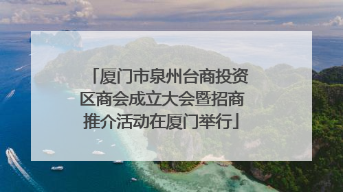 厦门市泉州台商投资区商会成立大会暨招商推介活动在厦门举行