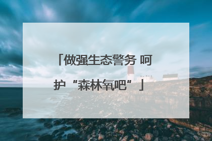 做强生态警务 呵护“森林氧吧”