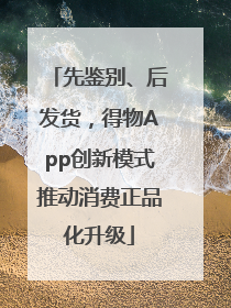 先鉴别、后发货，得物App创新模式推动消费正品化升级