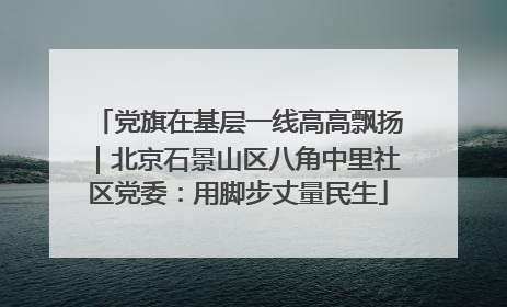 党旗在基层一线高高飘扬｜北京石景山区八角中里社区党委：用脚步丈量民生