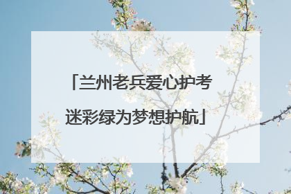 兰州老兵爱心护考 迷彩绿为梦想护航