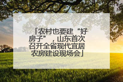 农村也要建“好房子”，山东首次召开全省现代宜居农房建设现场会