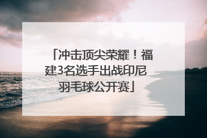 冲击顶尖荣耀！福建3名选手出战印尼羽毛球公开赛
