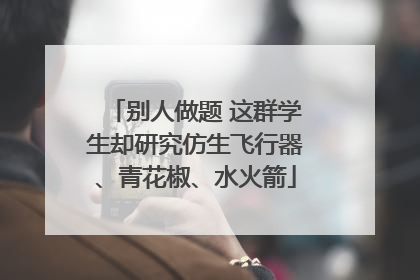 别人做题 这群学生却研究仿生飞行器、青花椒、水火箭