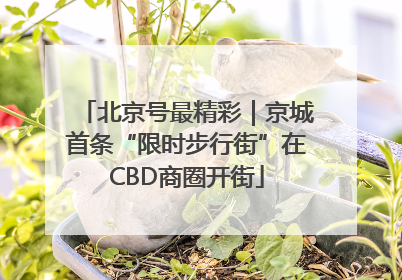 北京号最精彩｜京城首条“限时步行街”在CBD商圈开街