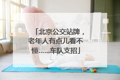 北京公交站牌，老年人有点儿看不懂……车队支招