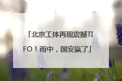 北京工体再现震撼TIFO！雨中，国安赢了