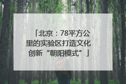 北京：78平方公里的实验区打造文化创新“朝阳模式”