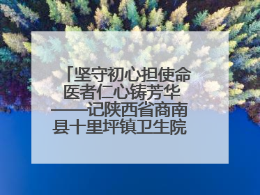 坚守初心担使命 医者仁心铸芳华——记陕西省商南县十里坪镇卫生院副院长贾胡委