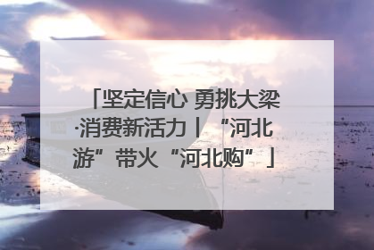 坚定信心 勇挑大梁·消费新活力丨“河北游”带火“河北购”