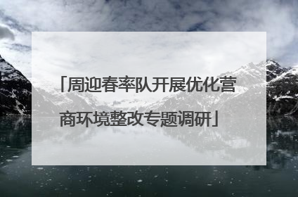 周迎春率队开展优化营商环境整改专题调研