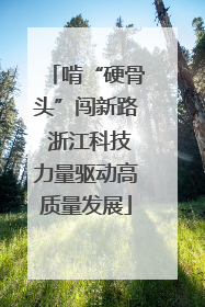 啃“硬骨头”闯新路 浙江科技力量驱动高质量发展