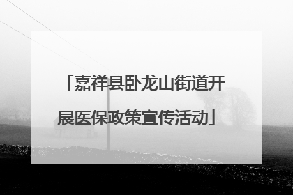 嘉祥县卧龙山街道开展医保政策宣传活动