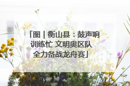 图｜衡山县：鼓声响 训练忙 文明奥区队全力备战龙舟赛