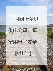 国网上蔡县供电公司：筑牢用电“安全防线”