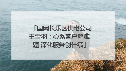 国网长乐区供电公司王雪羽：心系客户解难题 深化服务创佳绩