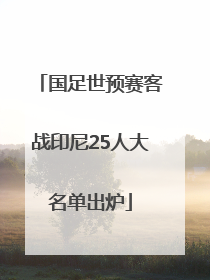 国足世预赛客战印尼25人大名单出炉