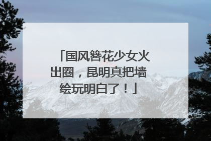 国风簪花少女火出圈，昆明真把墙绘玩明白了！