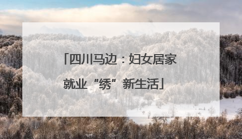 四川马边：妇女居家就业“绣”新生活