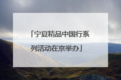 宁夏精品中国行系列活动在京举办
