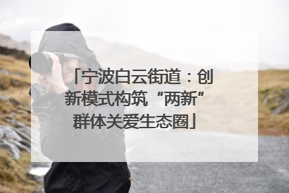 宁波白云街道：创新模式构筑“两新”群体关爱生态圈