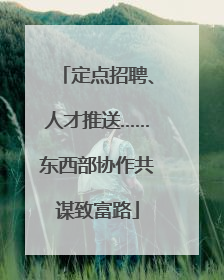 定点招聘、人才推送……东西部协作共谋致富路