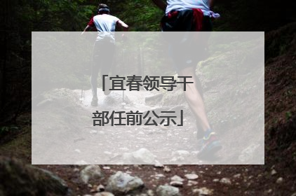 宜春领导干部任前公示