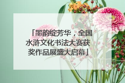 墨韵绽芳华，全国水浒文化书法大赛获奖作品展盛大启幕