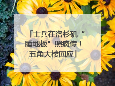 士兵在洛杉矶“睡地板”照疯传！五角大楼回应