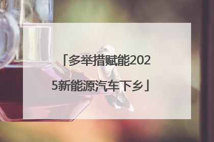 多举措赋能2025新能源汽车下乡