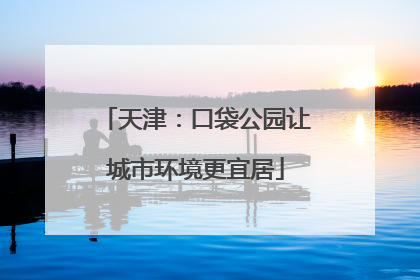 天津：口袋公园让城市环境更宜居