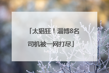 太猖狂！淄博8名司机被一网打尽