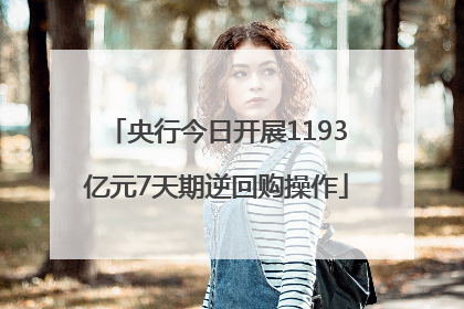央行今日开展1193亿元7天期逆回购操作