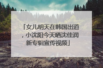 女儿明天在韩国出道，小沈阳今天晒沈佳润新专辑宣传视频