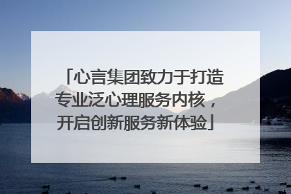 心言集团致力于打造专业泛心理服务内核，开启创新服务新体验