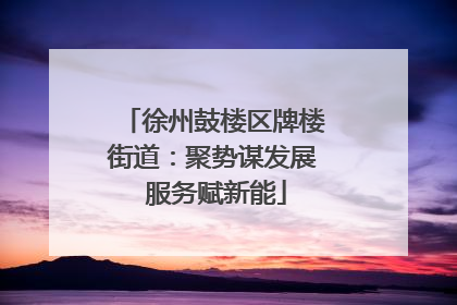 徐州鼓楼区牌楼街道：聚势谋发展 服务赋新能