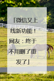 微信又上线新功能！网友：终于不用删了重发了