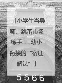 小学生当导师、跳蚤市场练手……幼小衔接的“宿迁解法”