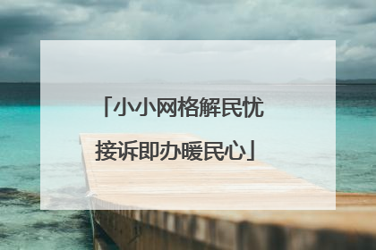 小小网格解民忧 接诉即办暖民心