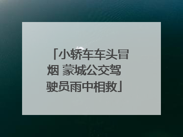 小轿车车头冒烟 蒙城公交驾驶员雨中相救