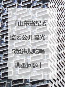 山东省纪委监委公开曝光5起违规吃喝典型问题