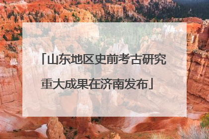 山东地区史前考古研究重大成果在济南发布