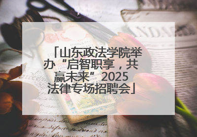 山东政法学院举办“启智职享，共赢未来”2025法律专场招聘会