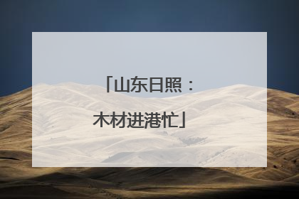山东日照：木材进港忙