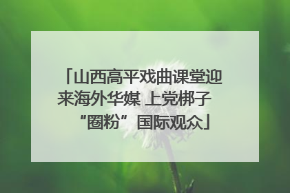 山西高平戏曲课堂迎来海外华媒 上党梆子“圈粉”国际观众