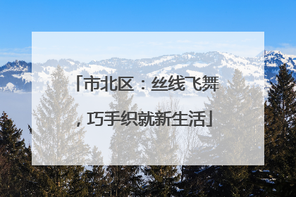 市北区：丝线飞舞，巧手织就新生活