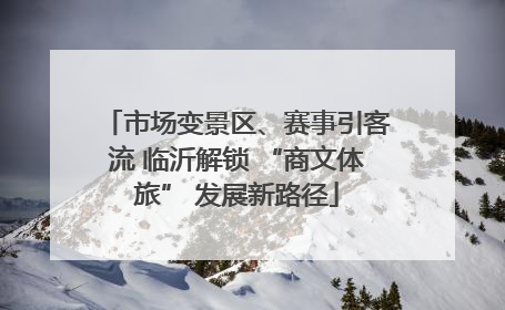 市场变景区、赛事引客流 临沂解锁 “商文体旅” 发展新路径
