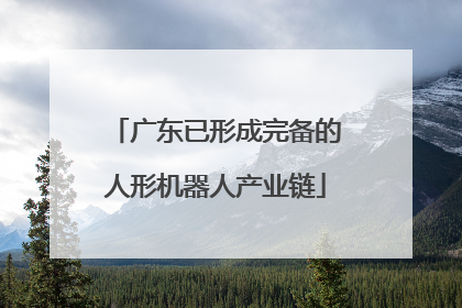广东已形成完备的人形机器人产业链